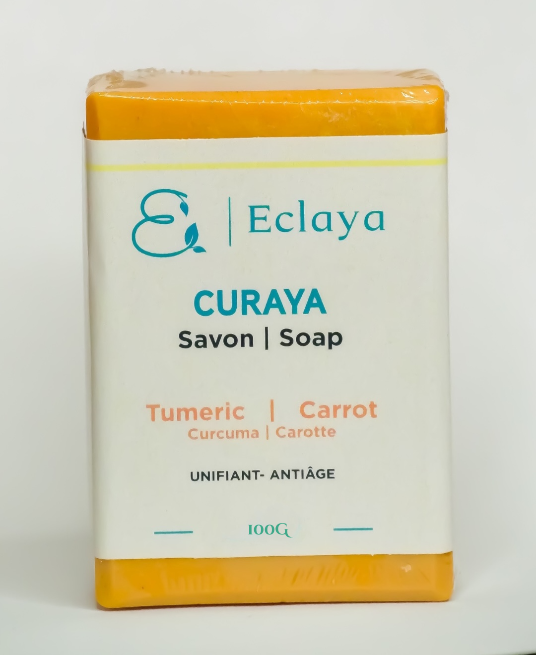 CURAYA- 3 x Savons Éclat Curcuma & Carotte