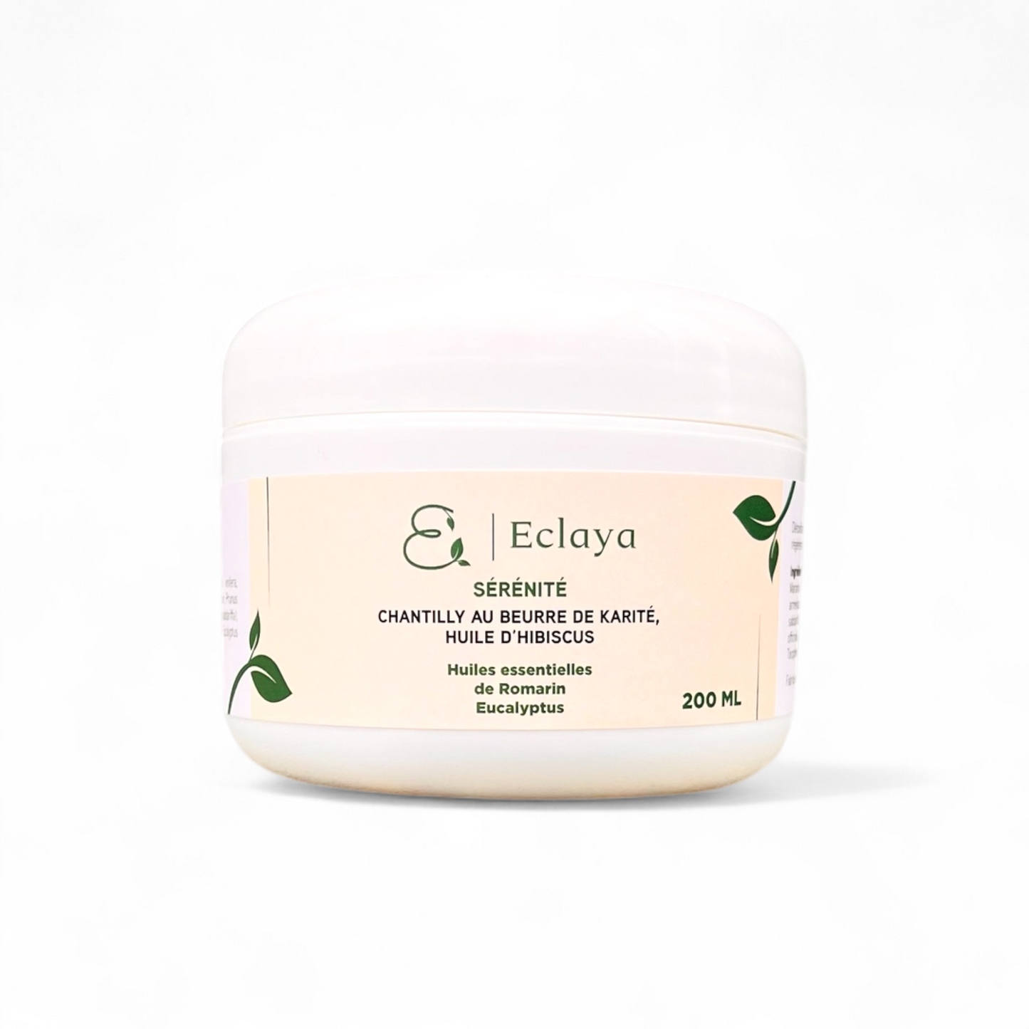 SERENITÉ - Chantilly Beurre de Karité, huille d'Hibiscus aux huilles essentielles Eucalyptus, Romarin
