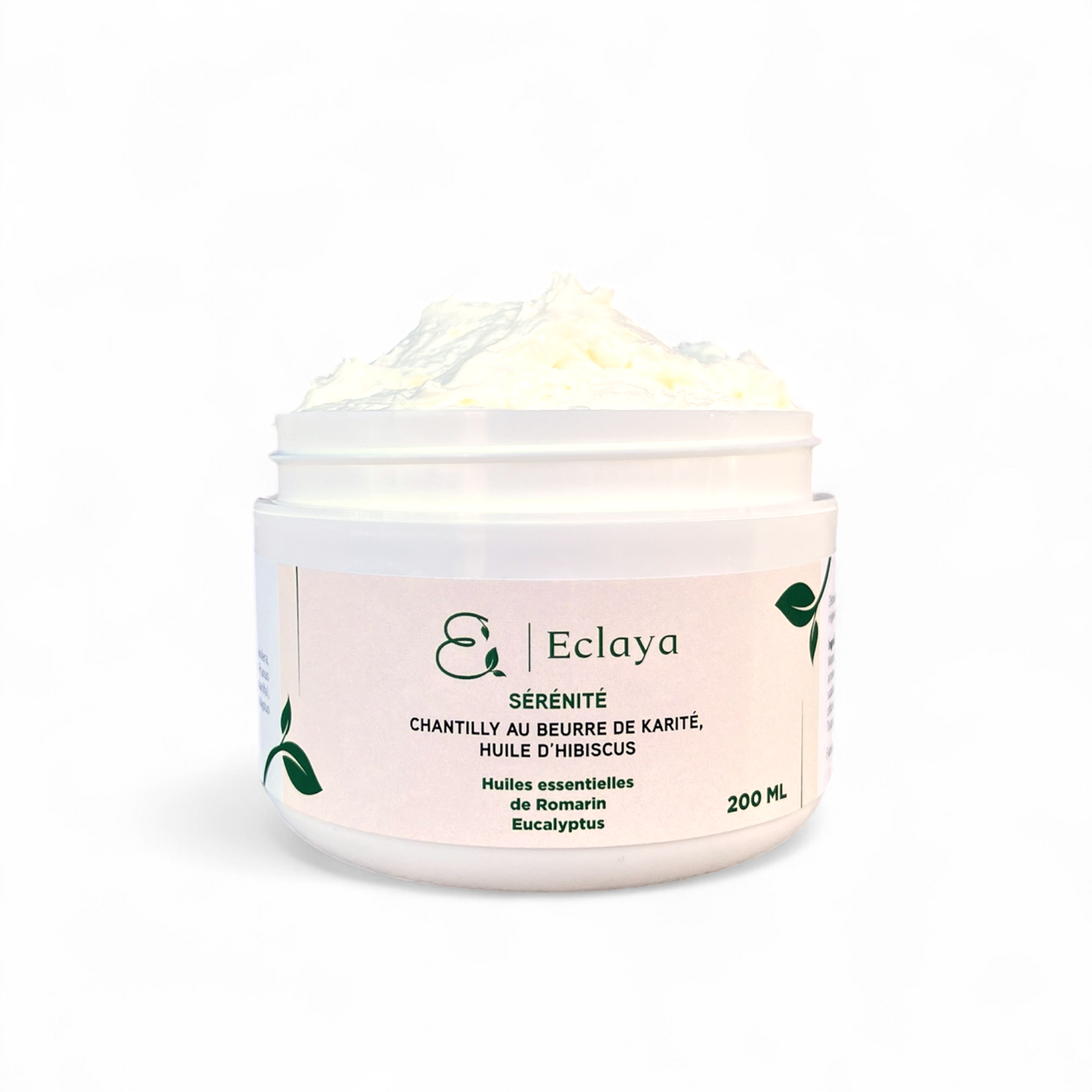 SERENITÉ - Chantilly Beurre de Karité, huille d'Hibiscus aux huilles essentielles Eucalyptus, Romarin