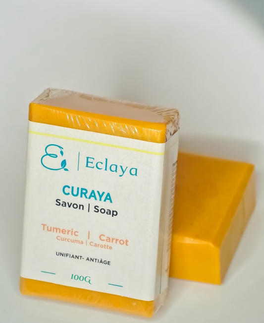 CURAYA- 3 x Savons Éclat Curcuma & Carotte