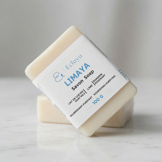 LIMAYA-Savon au lait de chèvre , romarin & lime